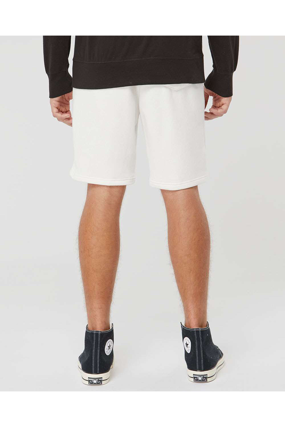 Independent Trading Co. PRM50STPD Mens Pigment Dyed Fleece Shorts w/ Pockets Prepared For Dye Model Back