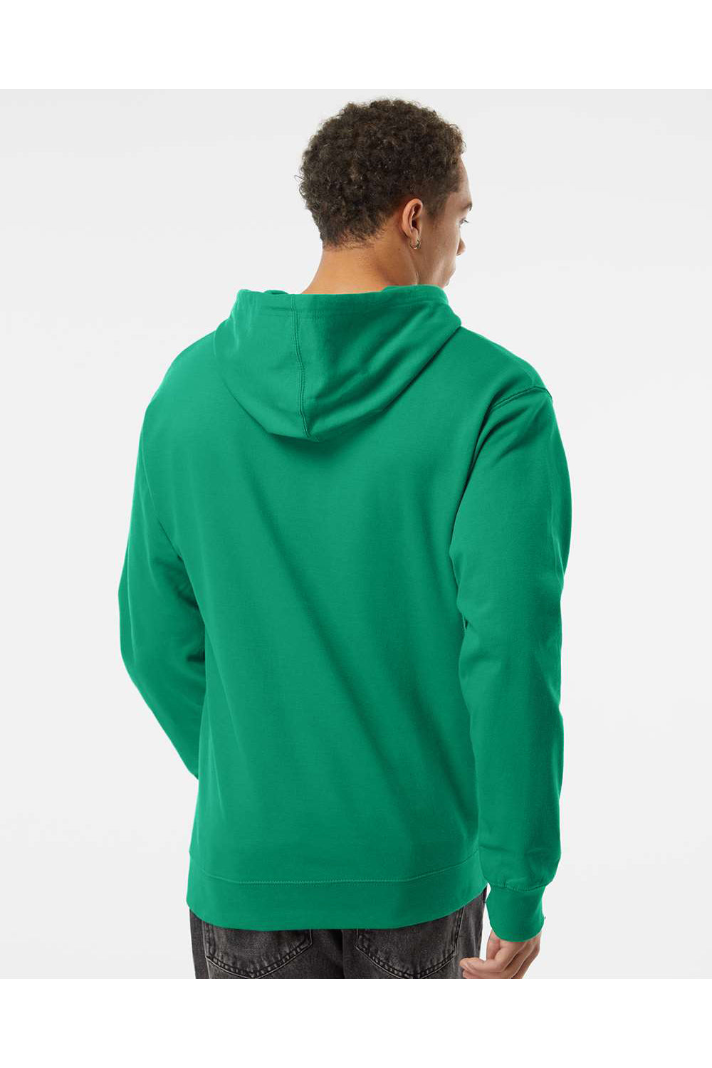 Independent Trading Co. SS4500 Mens Hooded Sweatshirt Hoodie Kelly Green Model Back