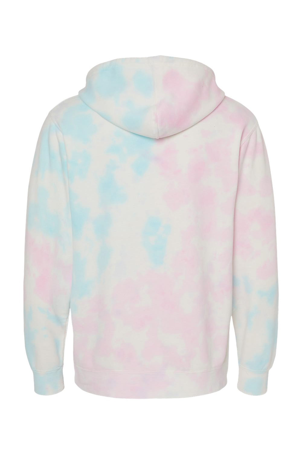 Independent Trading Co. PRM4500TD Mens Tie-Dye Hooded Sweatshirt Hoodie Cotton Candy Flat Back