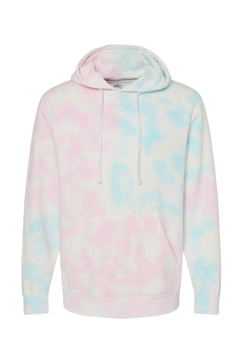 Independent Trading Co. PRM4500TD Mens Tie-Dye Hooded Sweatshirt Hoodie Cotton Candy Flat Front