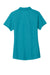 Port Authority LK600 Womens EZPerformance Moisture Wicking Short Sleeve Polo Shirt Teal Blue Flat Back