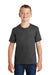 Port & Company PC455Y Youth Fan Favorite Short Sleeve Crewneck T-Shirt Heather Black Model Front