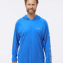 Columbia Mens PFG Terminal Tackle Moisture Wicking Long Sleeve Hooded T-Shirt Hoodie - Vivid Blue - NEW