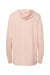 MV Sport W21404 Womens Sueded Jersey Hooded Sweatshirt Hoodie Cameo Pink Flat Back