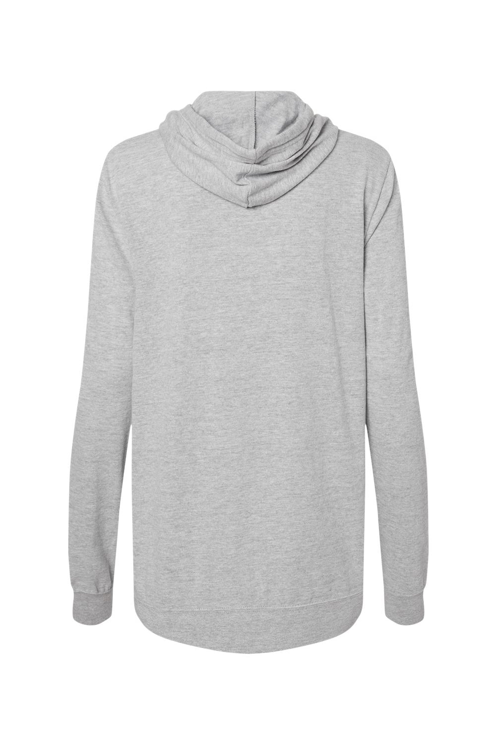 MV Sport W21404 Womens Sueded Jersey Hooded Sweatshirt Hoodie Heather Grey Flat Back