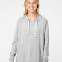 MV Sport Womens Sueded Jersey Hooded Sweatshirt Hoodie - Heather Grey - NEW