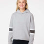 MV Sport Womens Sueded Fleece Thermal Lined Hooded Sweatshirt Hoodie - Heather Grey/Ash Grey/Charcoal Grey - Closeout