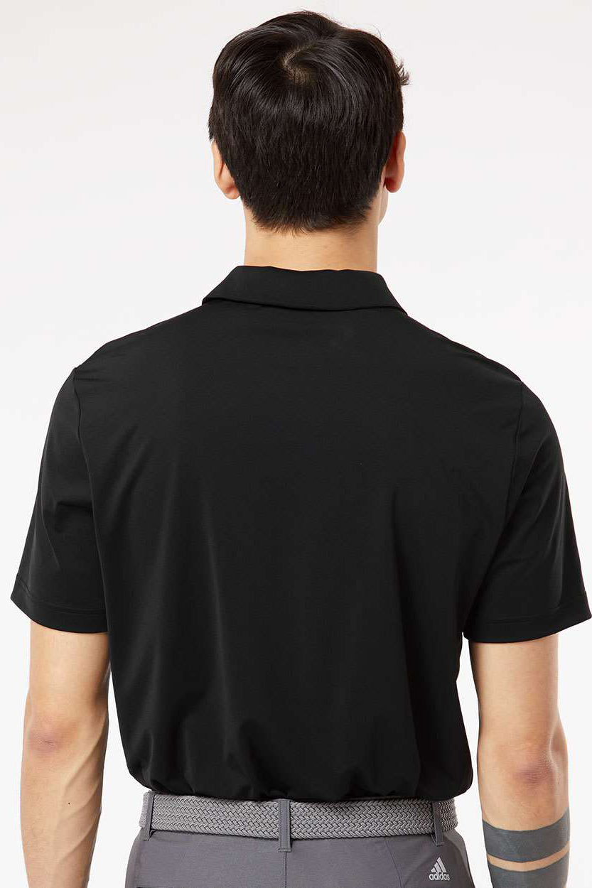 Adidas A514 Mens Ultimate Moisture Wicking Short Sleeve Polo Shirt Black Model Back