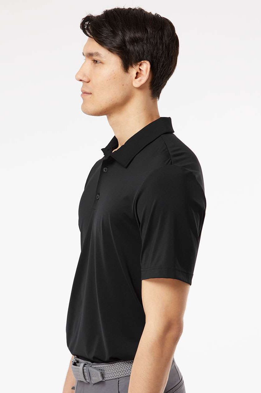 Adidas A514 Mens Ultimate Moisture Wicking Short Sleeve Polo Shirt Black Model Side