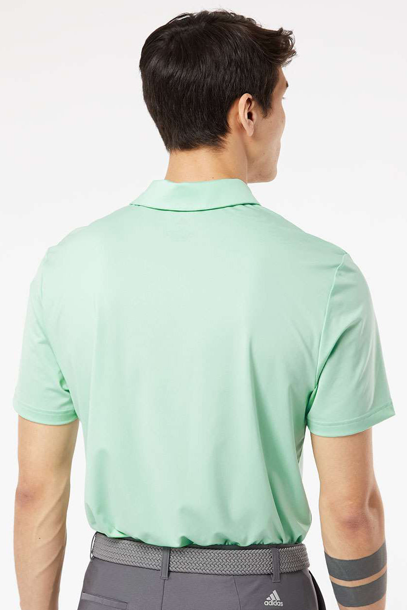 Adidas A514 Mens Ultimate Moisture Wicking Short Sleeve Polo Shirt Clear Mint Model Back