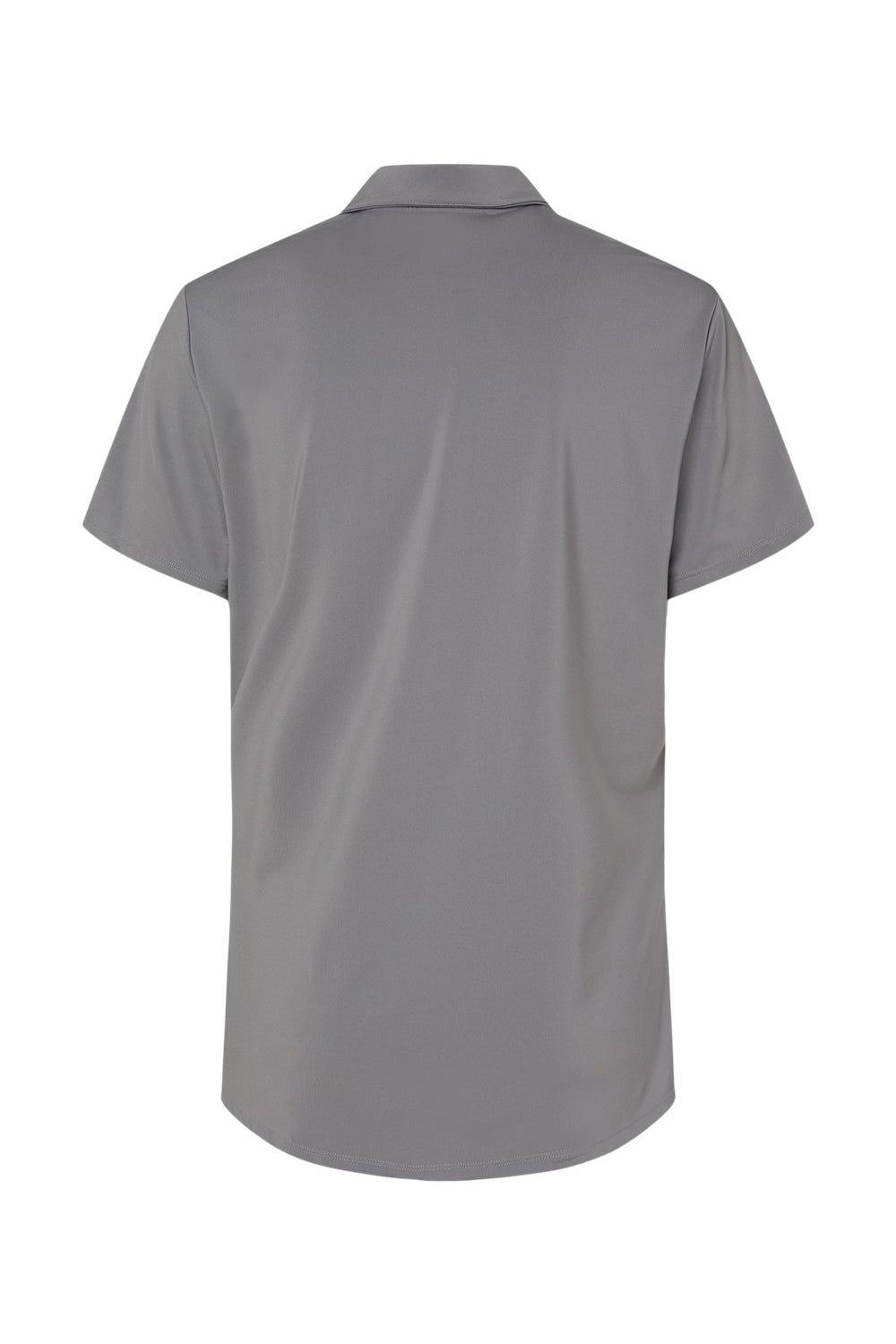 Adidas A515 Womens Ultimate Moisture Wicking Short Sleeve Polo Shirt Grey Flat Back