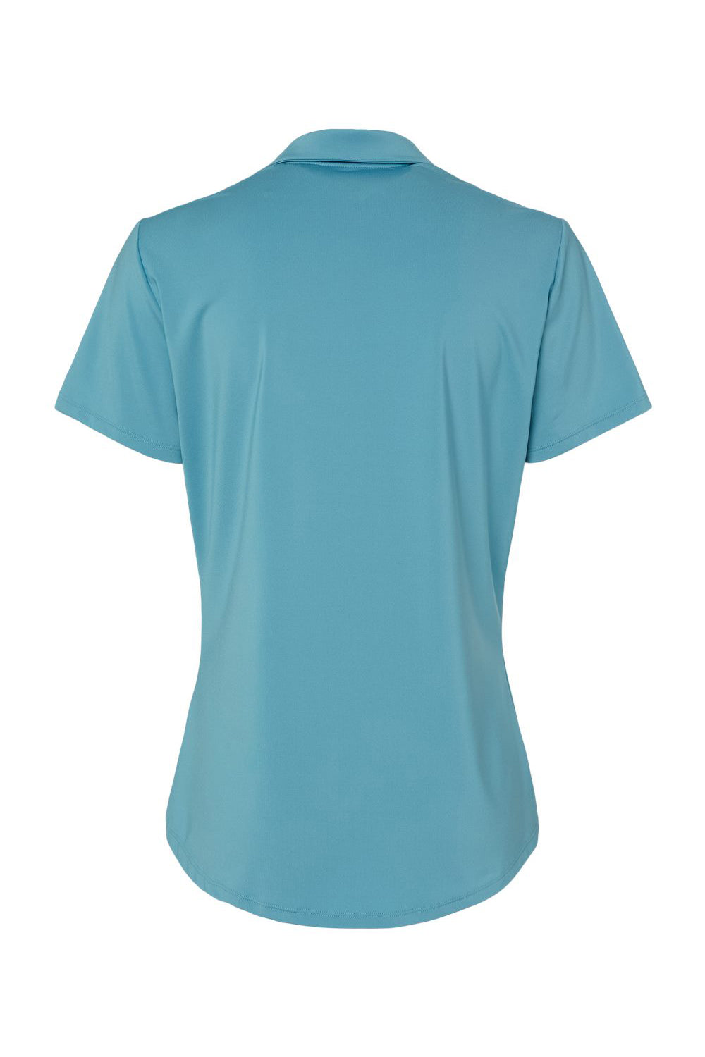 Adidas A515 Womens Ultimate Moisture Wicking Short Sleeve Polo Shirt Hazy Blue Flat Back