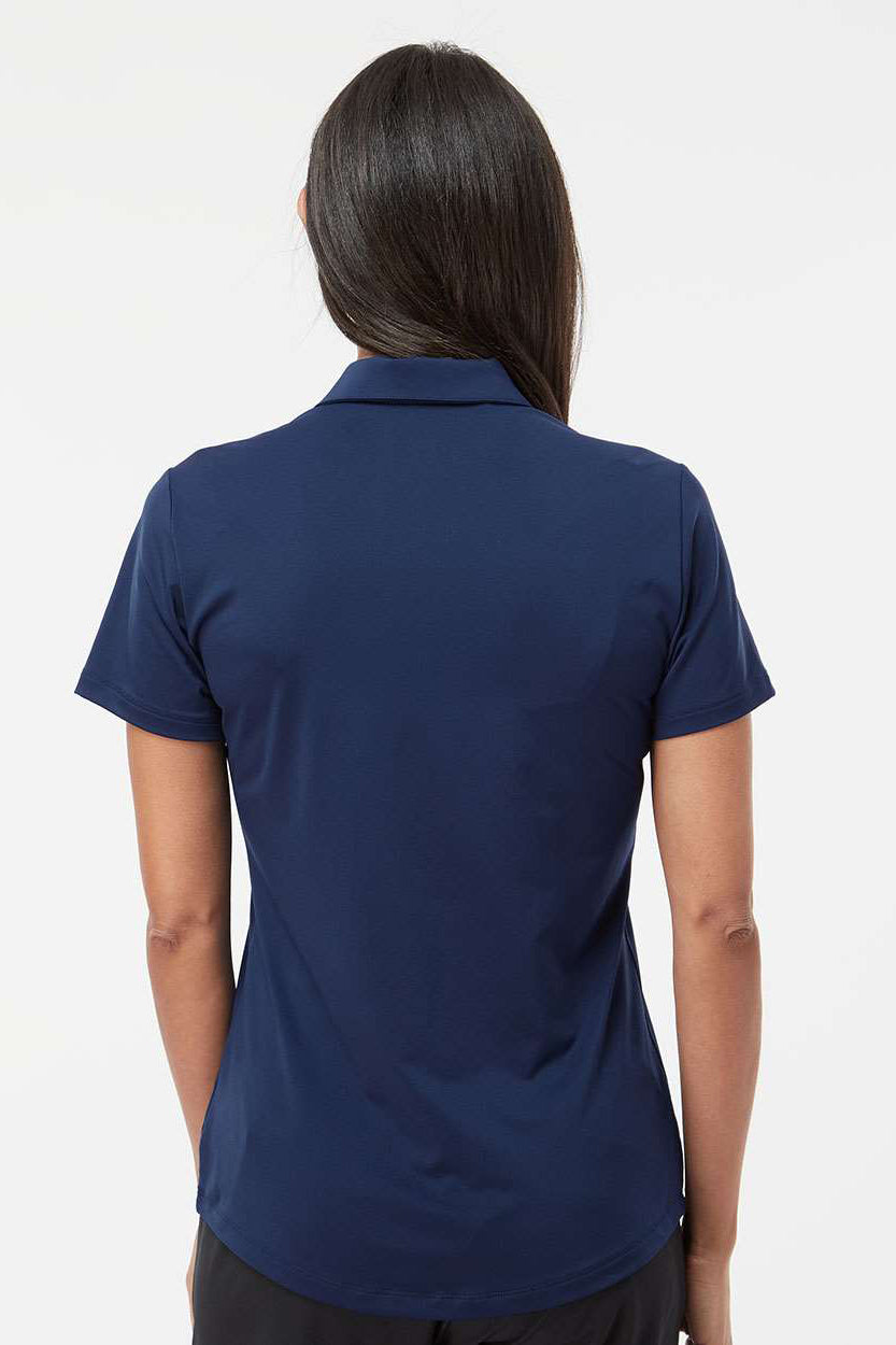 Adidas A515 Womens Ultimate Moisture Wicking Short Sleeve Polo Shirt Team Navy Blue Model Back