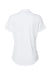 Adidas A515 Womens Ultimate Moisture Wicking Short Sleeve Polo Shirt White Flat Back