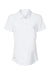 Adidas A515 Womens Ultimate Moisture Wicking Short Sleeve Polo Shirt White Flat Front