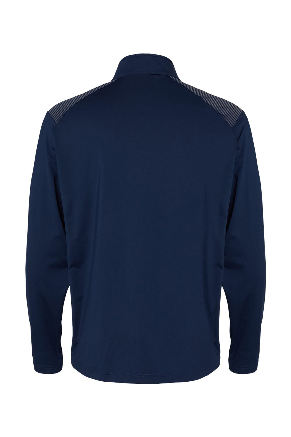 Adidas A520 Mens Shoulder Stripe Moisture Wicking 1/4 Zip Sweatshirt Team Navy Blue Flat Back