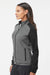 Adidas A547 Womens Colorblock Water Resistant Full Zip Windshirt Jacket Black/Heather Black Model Side