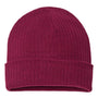 Atlantis Headwear Mens Sustainable Rib Cuffed Beanie - Burgundy