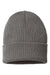 Atlantis Headwear RIO Mens Sustainable Rib Cuffed Beanie Dark Grey Flat Front