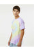 Dyenomite 200MS Mens Spiral Tie Dyed Short Sleeve Crewneck T-Shirt Hawaiian Breeze Model Side