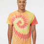 Dyenomite Mens Tide Tie Dyed Short Sleeve Crewneck T-Shirt - Snap Dragon