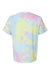 Dyenomite 650DR Mens Dream Tie Dyed Short Sleeve Crewneck T-Shirt Pastel Rainbow Flat Back