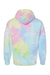 Dyenomite 680VR Mens Blended Tie Dyed Hooded Sweatshirt Hoodie Pastel Rainbow Flat Back