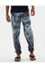 Dyenomite 973VR Mens Dream Tie Dyed Sweatpants Black Crystal Model Front