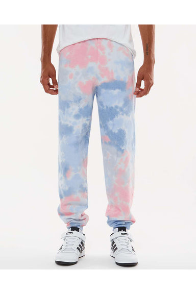 Dyenomite 973VR Mens Dream Tie Dyed Sweatpants Coral Dream Model Front