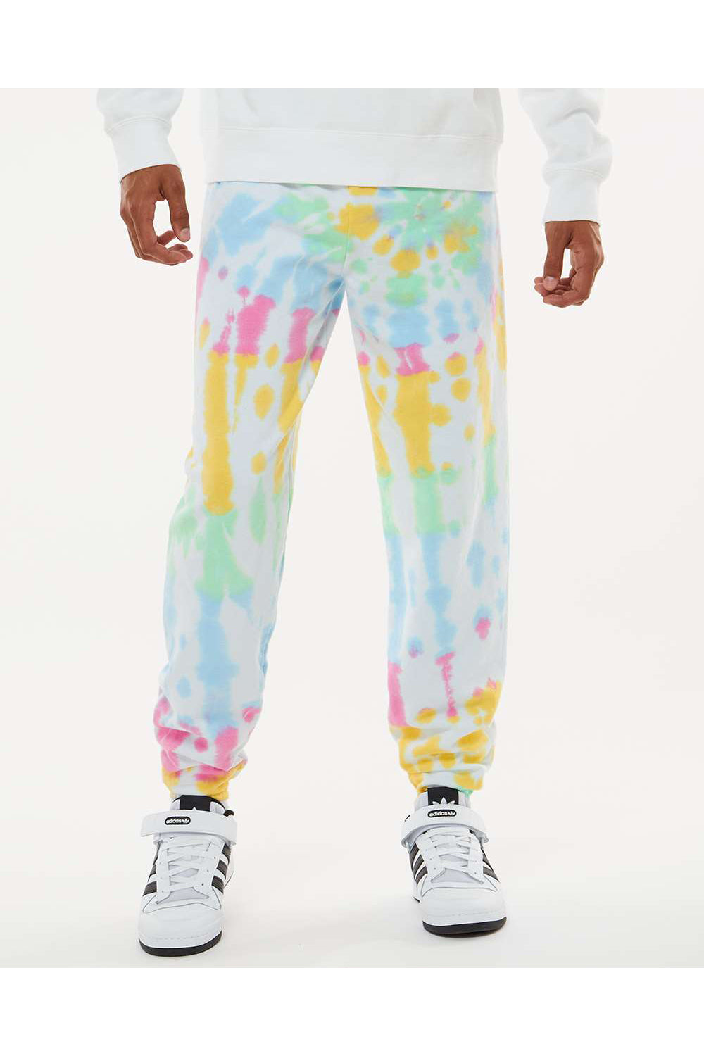 Dyenomite 973VR Mens Dream Tie Dyed Sweatpants Devine Model Front