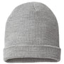 Richardson Mens Waffle Cuffed Beanie - Heather Grey - NEW