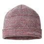 Richardson Mens Marled Beanie - Red/Grey/Charcoal Grey - NEW