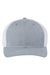 Richardson 112PL Mens 112+ R-Flex Adjustable Trucker Hat Heather Grey/White Flat Front