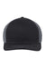 Richardson 112PL Mens 112+ R-Flex Adjustable Trucker Hat Black/Graphite Grey Flat Front