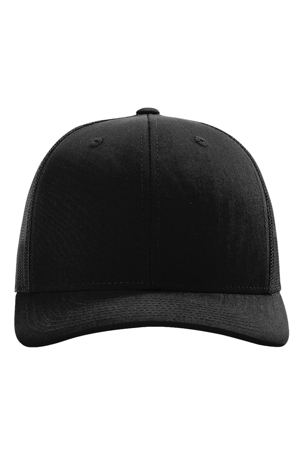 Richardson 112RE Mens Sustainable Trucker Hat Black Flat Front