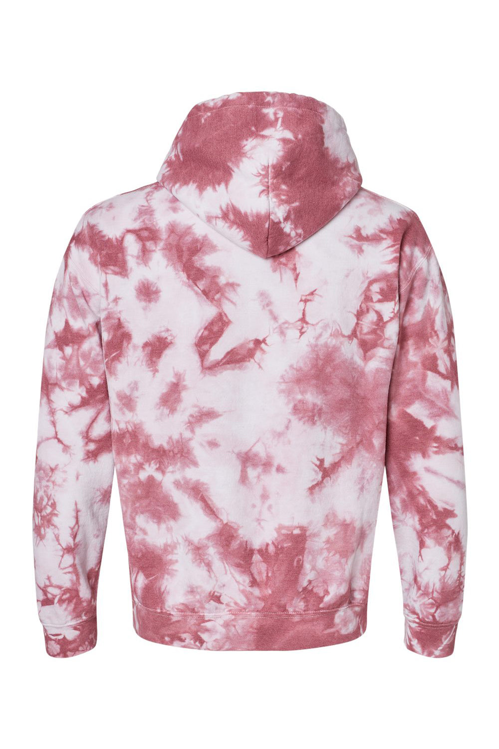 Dyenomite 680VR Mens Blended Tie Dyed Hooded Sweatshirt Hoodie Begonia Crystal Flat Back