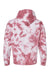 Dyenomite 680VR Mens Blended Tie Dyed Hooded Sweatshirt Hoodie Begonia Crystal Flat Back