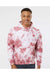 Dyenomite 680VR Mens Blended Tie Dyed Hooded Sweatshirt Hoodie Begonia Crystal Model Front