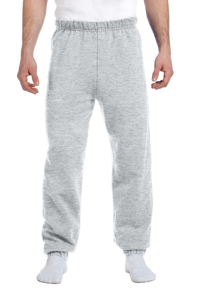 Jerzees 973M/973/973MR Mens NuBlend Pill Resistant Fleece Sweatpants Ash Grey Model Front