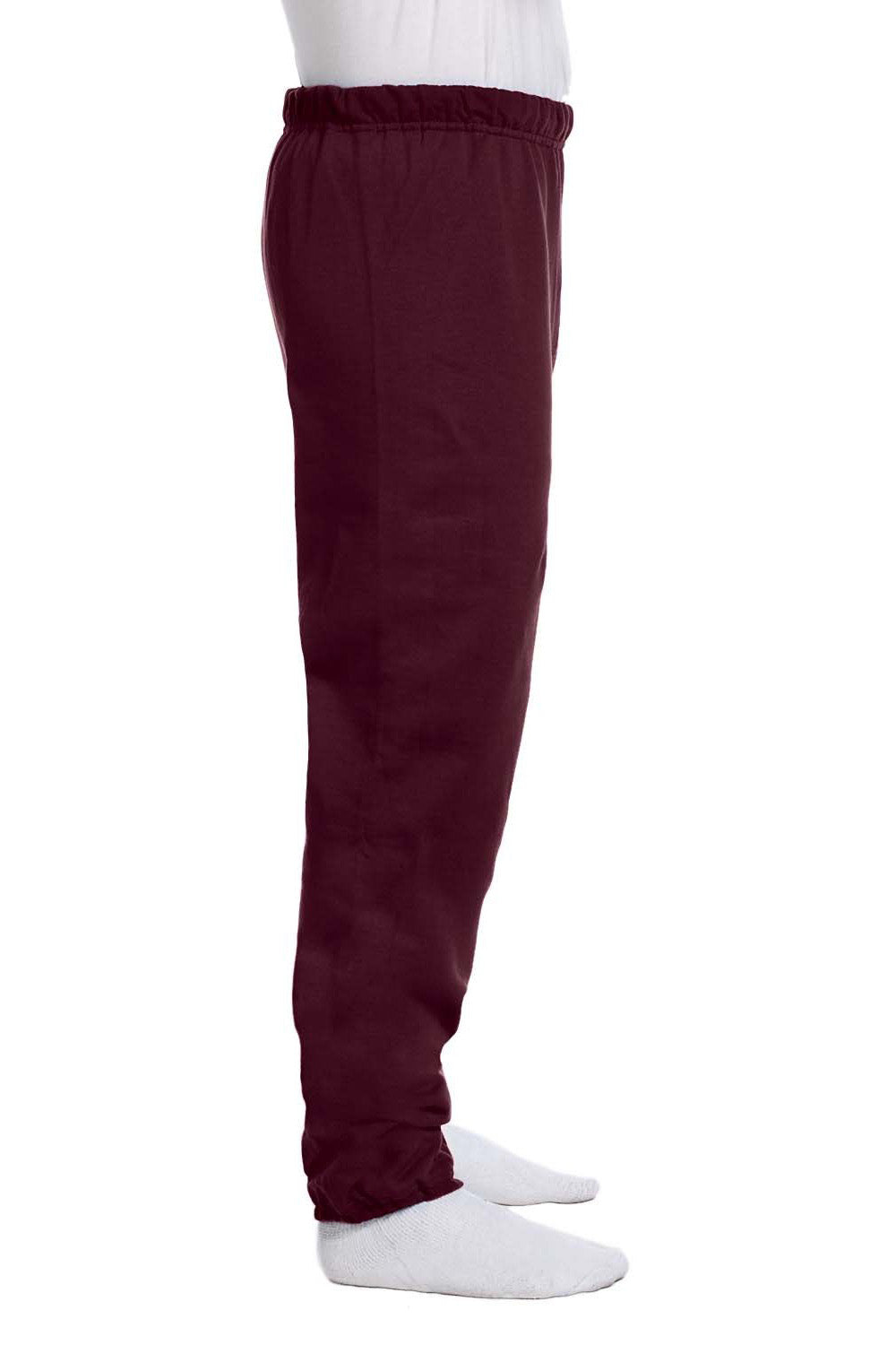 Jerzees 973M/973/973MR Mens NuBlend Pill Resistant Fleece Sweatpants Maroon Model Side