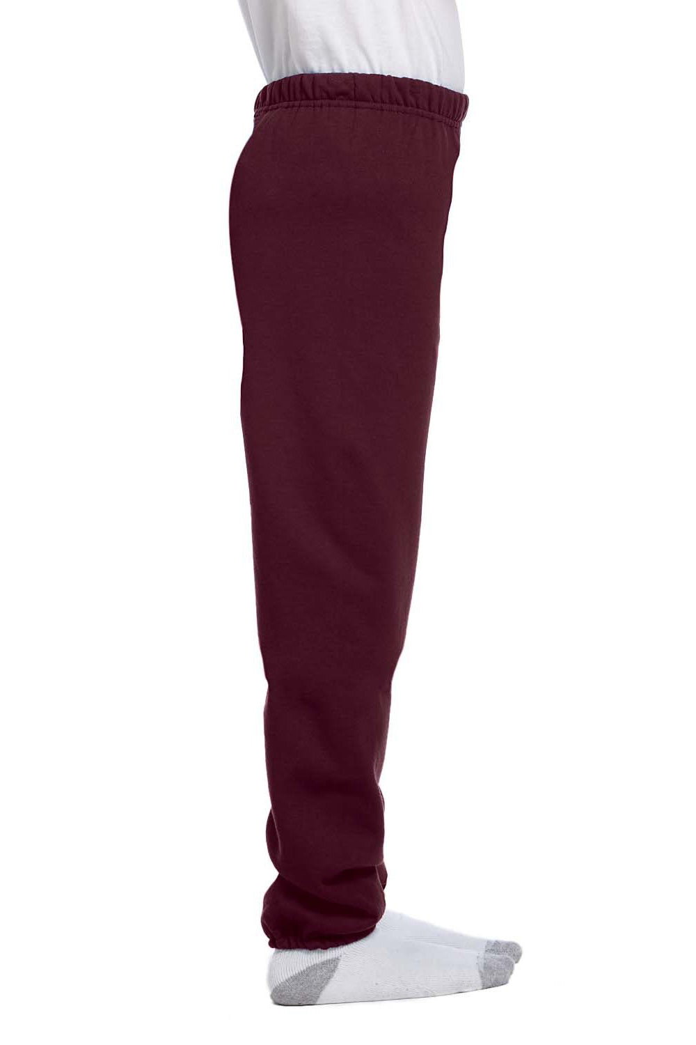 Jerzees 973B Youth NuBlend Fleece Pill Resistant Sweatpants Maroon Model Side