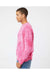 Independent Trading Co. PRM3500TD Mens Tie-Dye Crewneck Sweatshirt Pink Model Side