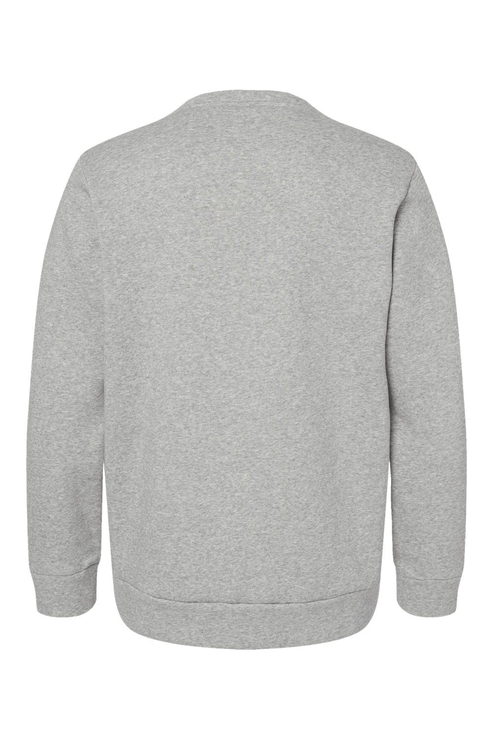 Adidas A434 Mens Fleece Crewneck Sweatshirt Heather Grey Flat Back