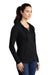 Sport-Tek LST293 Womens Moisture Wicking Fleece Full Zip Hooded Sweatshirt Hoodie Black Model 3q