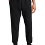 Jerzees Mens NuBlend Fleece Jogger Sweatpants w/ Pockets - Black/Heather Charcoal Grey