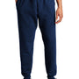 Jerzees Mens NuBlend Fleece Jogger Sweatpants w/ Pockets - Navy Blue/Charcoal Grey