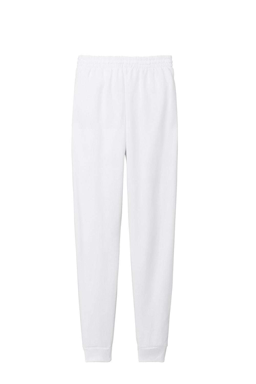 Jerzees 975MP/975MPR Mens NuBlend Fleece Jogger Sweatpants w/ Pockets White Flat Back