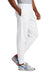 Jerzees 975MP/975MPR Mens NuBlend Fleece Jogger Sweatpants w/ Pockets White Model Side