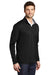 Port Authority K584 Mens Silk Touch Performance Moisture Wicking 1/4 Zip Sweatshirt Black/Steel Grey Model 3q