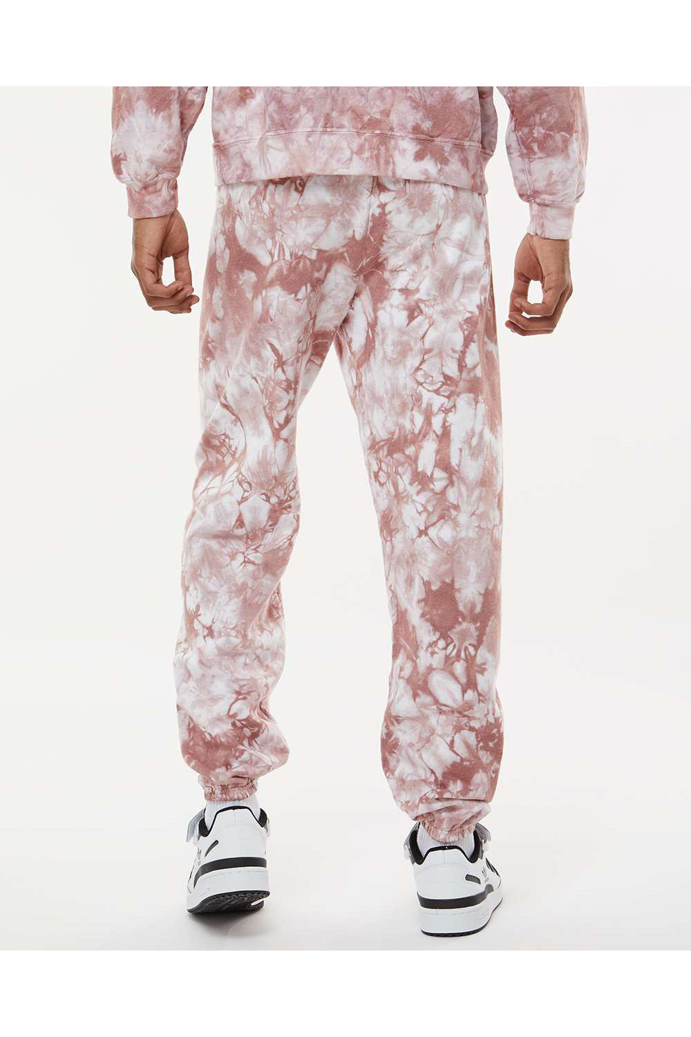 Dyenomite 973VR Mens Dream Tie Dyed Sweatpants Copper Crystal Model Back